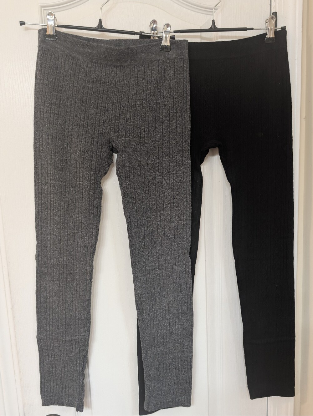 Leggings Bundle - High-Waist Seamless Leggings in Gray and Black